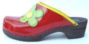 Sanita Red Whimsey Wooden Clogs at Clogwild.com